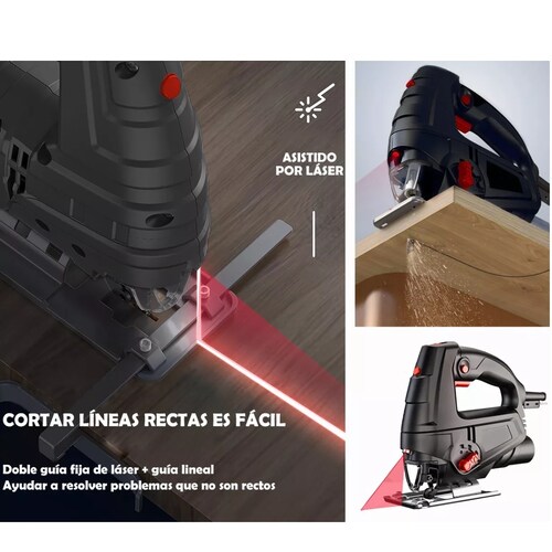 Sierra Caladora Profesional 1080w+16 Accesorios Con Estuche