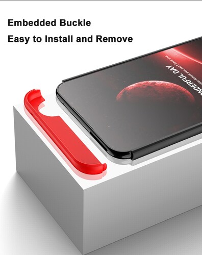 Protector fino para Samsung Galaxy A54 Negro con ROJO