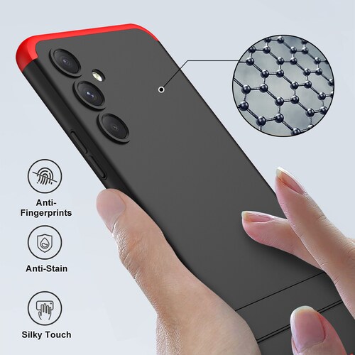 Protector fino para Samsung Galaxy A54 Negro con ROJO