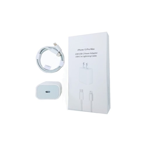 Cargador Completo Para Apple Tipo C 20W Caja iPhone 5-14 iPad 4-13	