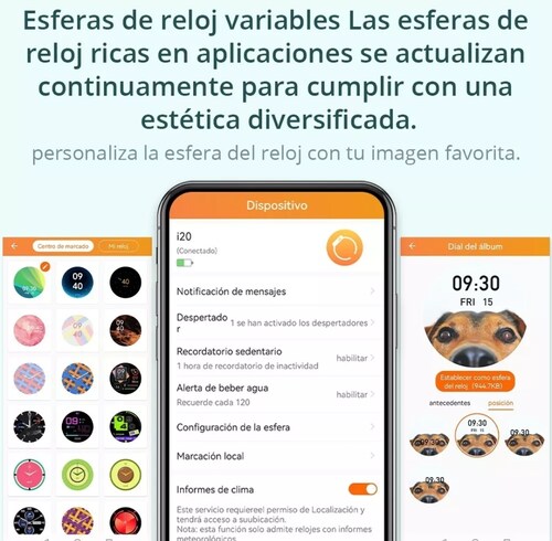 Reloj Inteligente Mujer Hombre Llamadas Smartwatch Colmi I20