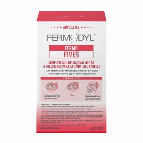 Fermodyl Ampolletas Fermo Five 12x6 ml, Tratamiento para el cabello 12 Ampolletas