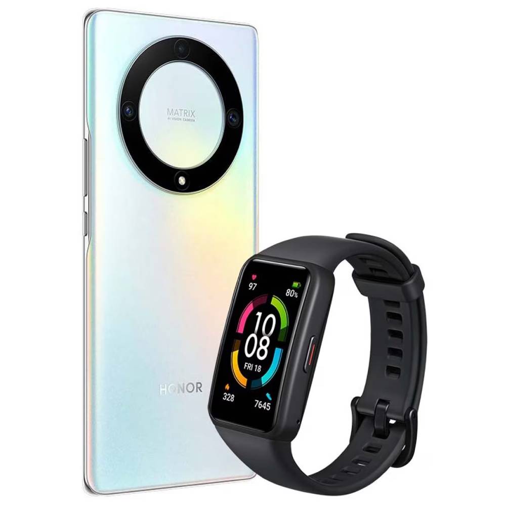 HONOR Magic 5 Lite 6 128GB Plata Telcel Honor Band 6