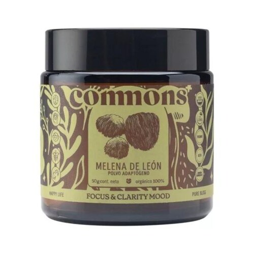 Hongo Adaptógeno Melena De León Lion's Mane 50g Commons