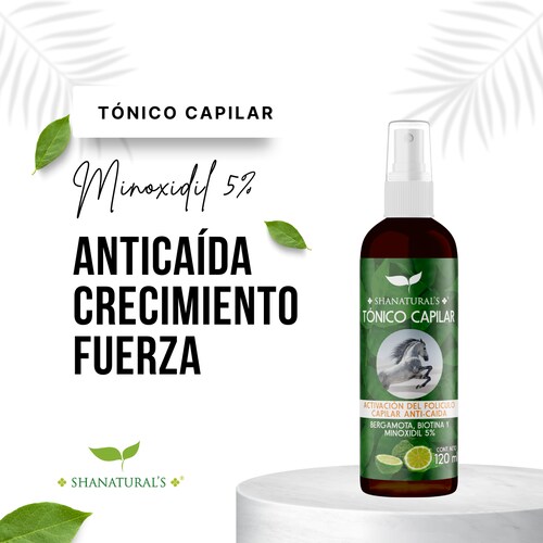 Tónico Capilar Minoxidil 5% 120 ml Shanatural's