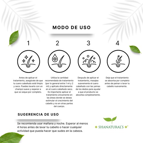 Tónico Capilar Minoxidil 5% 120 ml Shanatural's