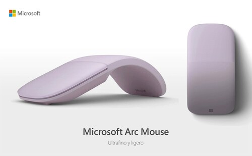 Microsoft Arc Mouse-minimalista inalámbrico Bluetooth, Lila