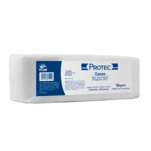 Esponja de Gasa Protec 10x10cm c/200pz / No Estéril - Médica Depot
