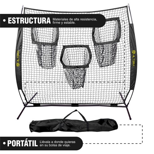 Red de Lanzamiento de Fútbol Altera 210 x 290 cm, Equipo de Entrenamiento con 3 Zonas de Objetivo