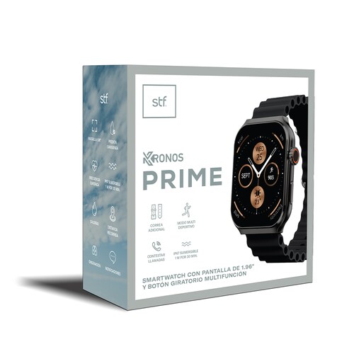 Smartwatch Kronos Prime Stf con pantalla 1.96" Color Negro 