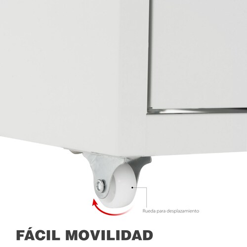 Archivero Metálico Guardex  De 6 Gavetas 69 cm con Llantas, Organizador de Documento para Oficina