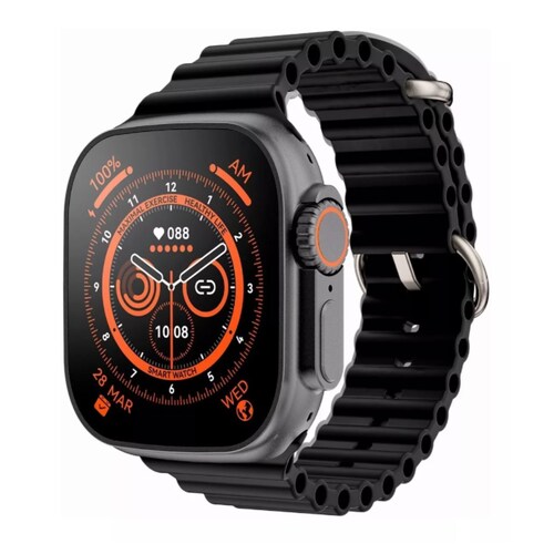 Reloj Digital Serie AT8 Ultra Max color Negro Titanio con 2 Correas.