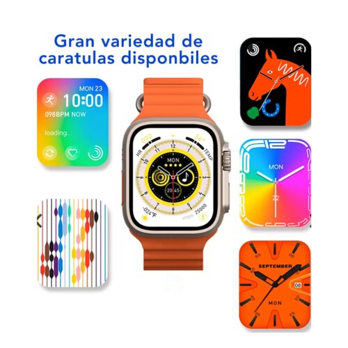 Reloj Digital Serie AT8 Ultra Max color Negro Titanio con 2 Correas.