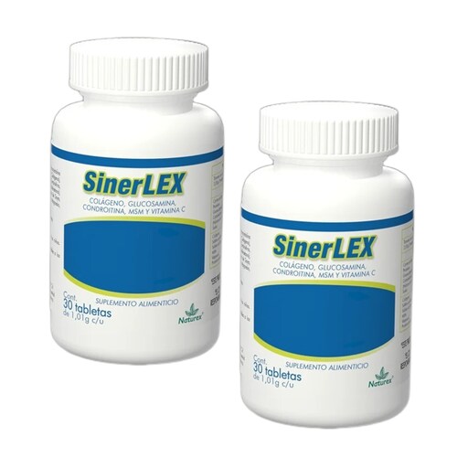 Naturex Sinerlex: Suplemento Alimenticio con Colágeno, Glucosamina,  Condroitina, MSM y Vitamina C para la Salud, 2
