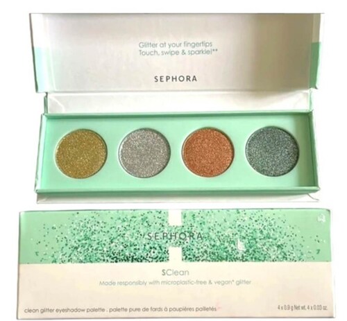 Paleta De 4 Sombras Glitter,originales De Sephora Clean .