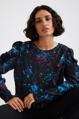Blusa mangas abullonadas DESIGUAL.