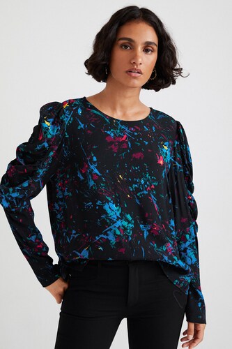 Blusa mangas abullonadas DESIGUAL.