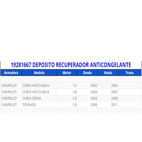 Deposito recuperador anticongelante acdelco original para : Corsa, Tornado 