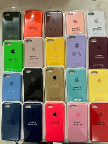 Case iPhone 7/8 Rosa Palo Logo Silicon y Microfibra Funda Protector