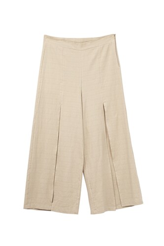 Pantalón  A ÁNGELOZANO con aberturas al frente de manta de algodón AL-W13