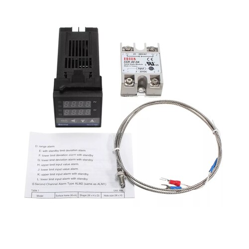 Controlador De Temperatura Digital Lcd Pid Rex-c100 + K