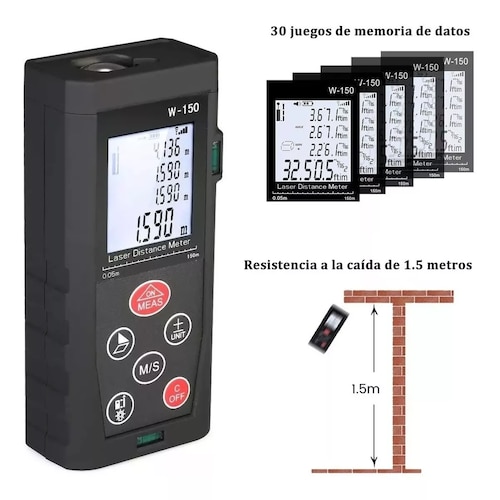 Telemetro Medidor Laser Distanciometro Distancia 150 m