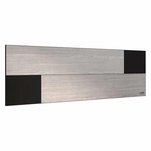 Cabecera Queen Flotante Estilo Minimalista Playcon Color Gris y Negro .