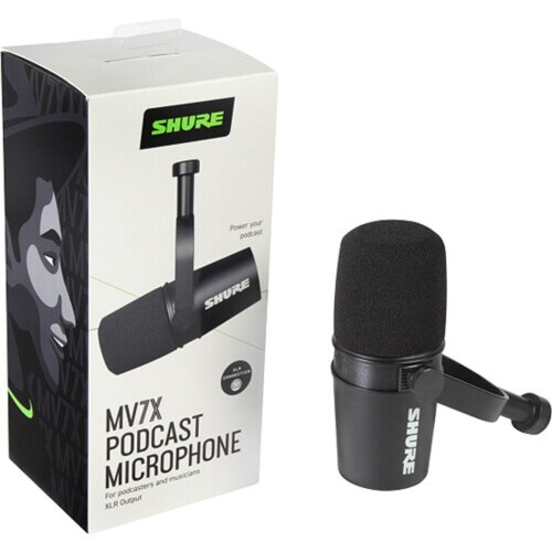 Micrófono Para Podcast SHURE Mv7-x Dinamico Xlr.