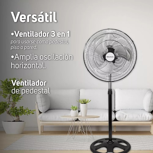 Ventilador Metalico 18" 3 en 1 TAURUS MARTE 3 Vel 3 Aspas