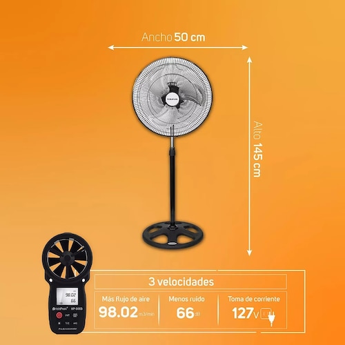 Ventilador Metalico 18" 3 en 1 TAURUS MARTE 3 Vel 3 Aspas