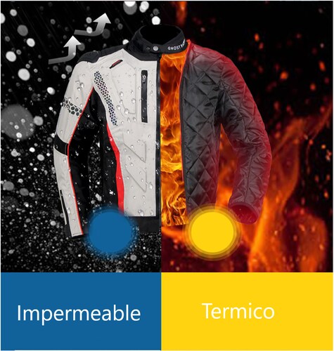 Chamarra Chaqueta moto impermeable motocicleta protección armadura contra agua aire reflejante bici
