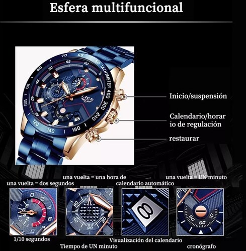 Lige - Reloj Deportivo Impermeable Para Hombre