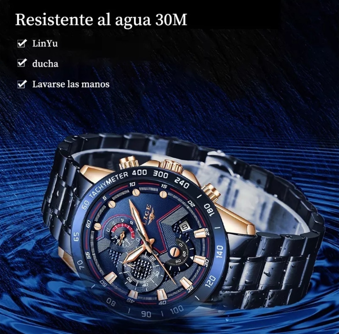 Lige Reloj Deportivo Impermeable Para Hombre