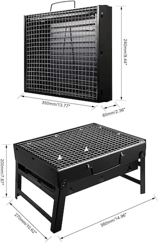 Parrilla Asador de carbon portatil.