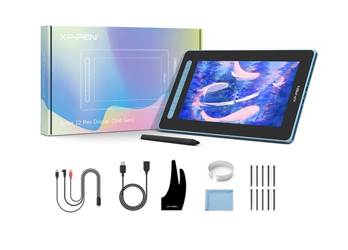 Tableta Grafica Xp-pen Artist 12 2nd Gen Con Pantalla Y Chip Color Azul