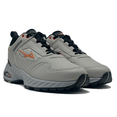 Tenis Pontiac 429 Gris Naranja Deportivos Ejercicio Hombre Gym Senderismo