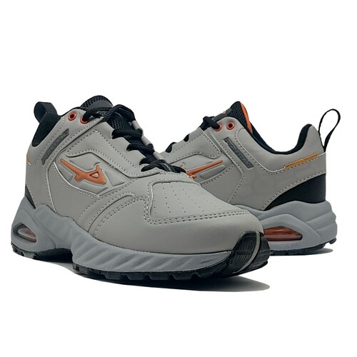 Tenis Pontiac 429 Gris Naranja Deportivos Ejercicio Hombre Gym Senderismo