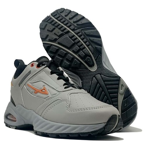 Tenis Pontiac 429 Gris Naranja Deportivos Ejercicio Hombre Gym Senderismo