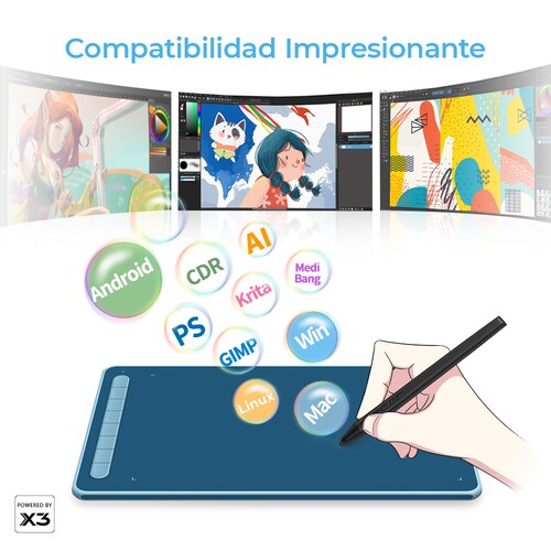Tableta Grafica Xp-pen Drawing Deco L Color Azul 10 X 6 pulgadas