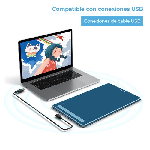 Tableta Grafica Xp-pen Drawing Deco L Color Azul 10 X 6 pulgadas