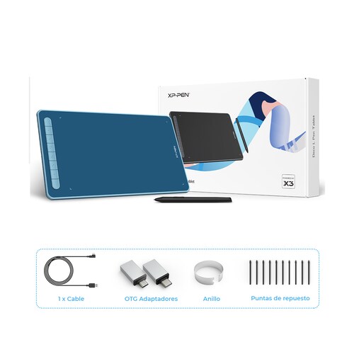 Tableta Grafica Xp-pen Drawing Deco L Color Azul 10 X 6 pulgadas