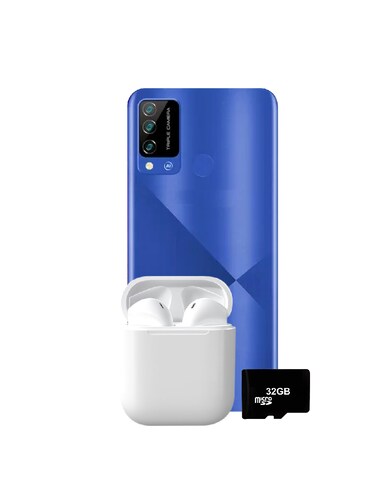 Hyundai L651 3/64GB Azul+ Earbuds Hyundai L1 Blanco+ Micro CD 32GB
