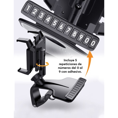 Base Soporte Porta Celular Archy Rotacion 360 Carro Holder con Ventosa Expandible Universal