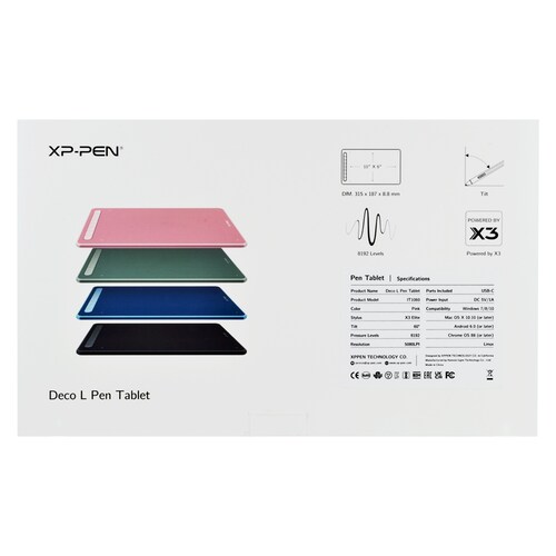 Tableta Grafica Xp-pen Drawing Deco L Color Rosa 10 X 6 pulgadas