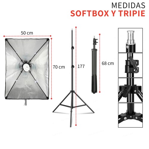 Kit De Iluminación Estudio Fotográfico Profesional Ciclorama