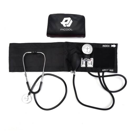 Kit Baumanometro Aneroide Manual Con Estetoscopio y Maletin 