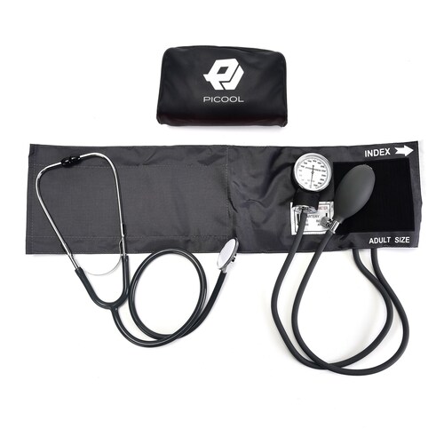 Kit Baumanometro Aneroide Manual Con Estetoscopio y Maletin 