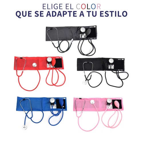 Kit Baumanometro Aneroide Manual Con Estetoscopio y Maletin 