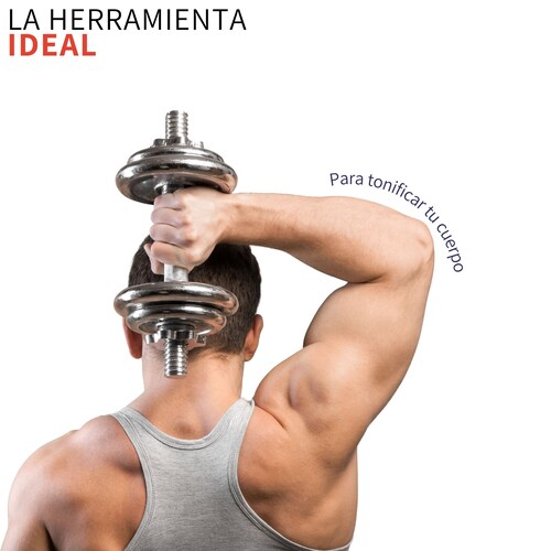 Kit De Mancuernas Pesas Con Barra Discos Ejercicio Gym 50kg