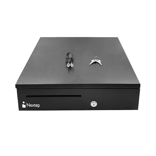 Cajon De Dinero Nextep 5 Billetes 8 Monedas NE-515 Negro Metal RJ11